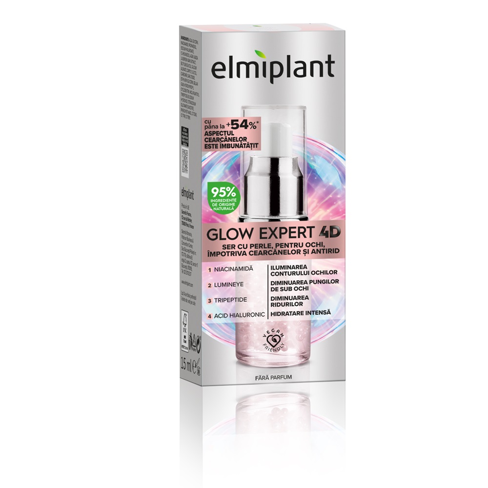 Ser antirid pentru conturul ochilor Glow Expert 4D, 15 ml, Elmiplant