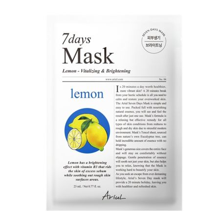 Masca servetel cu lamaie 7Days Mask, 20 g, Ariul