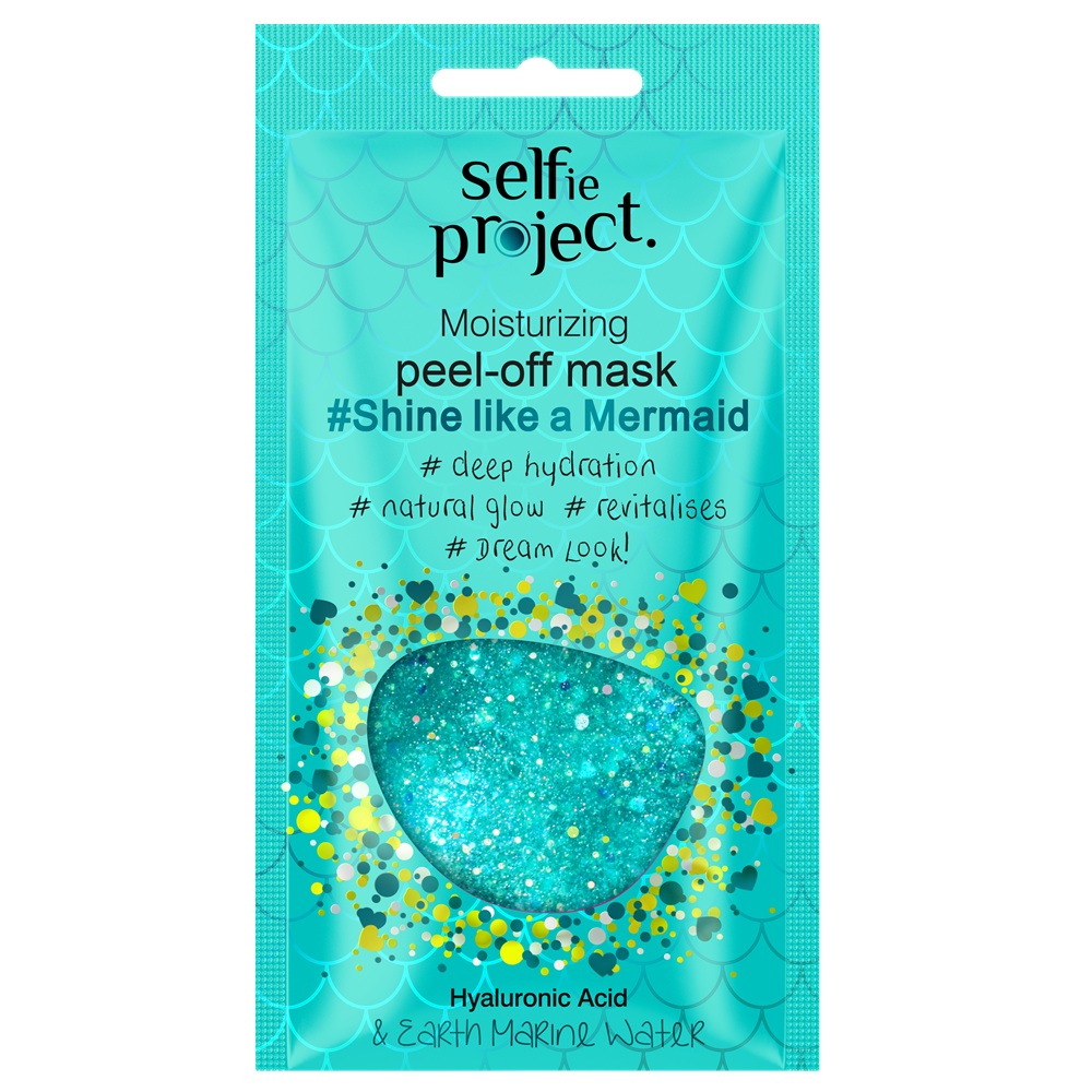 Masca exfolianta pentru fata Shine like a mermaid, 12 ml, Selfie Project