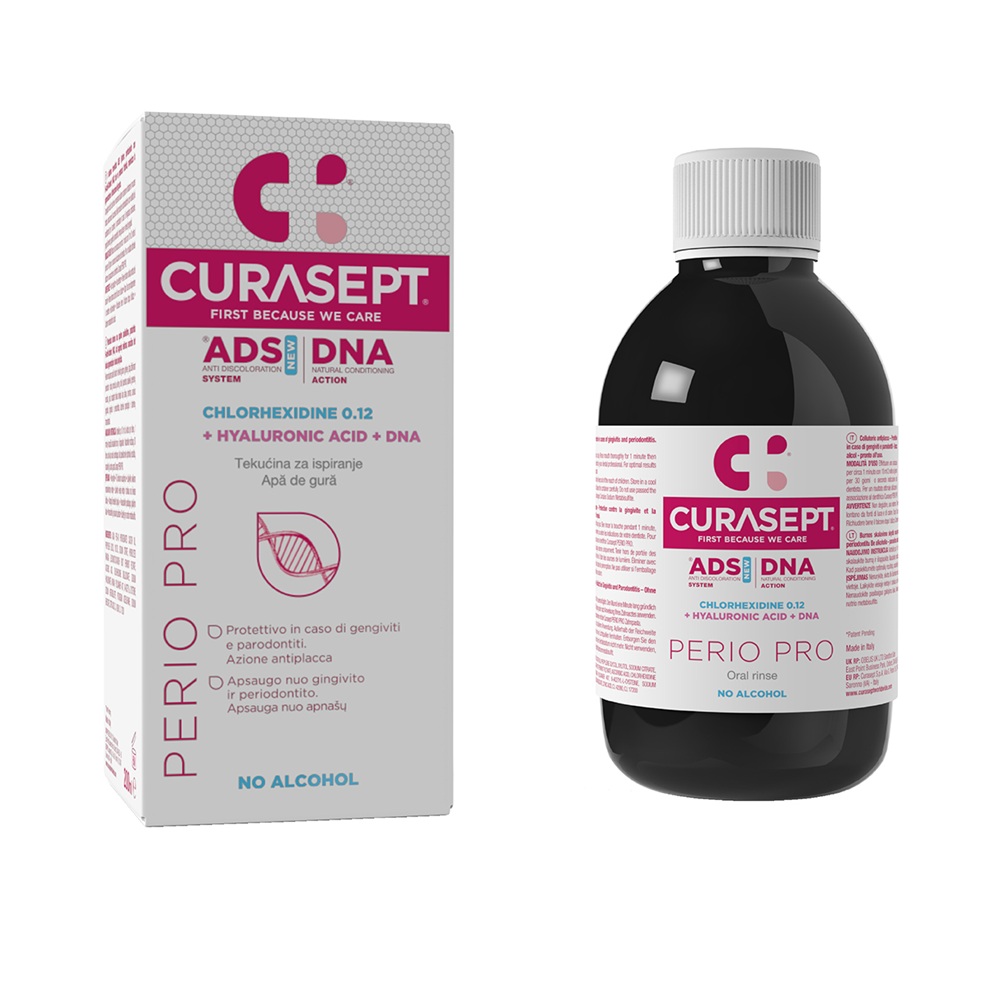 Apa de gura 0.12 clorhexidina ADS DNA Perio Pro, 200 ml, Curasept