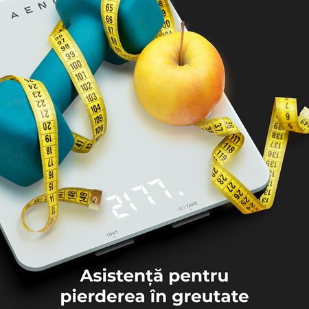 Cantar de bucatarie alb AKS0001S, Aeno 621342