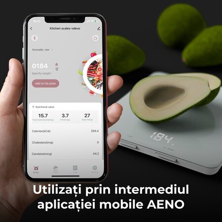 Cantar de bucatarie alb AKS0001S, Aeno 621338
