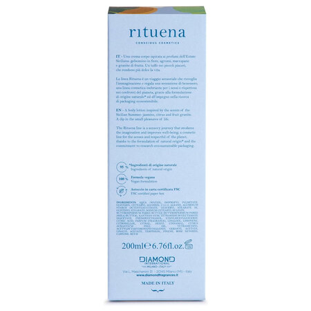 Lotiune de corp Estate Siciliana, 200 ml, Rituena 621411