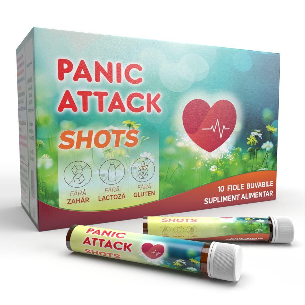 Panic Attack Shots, 10 fiole buvabile, Justin Pharma