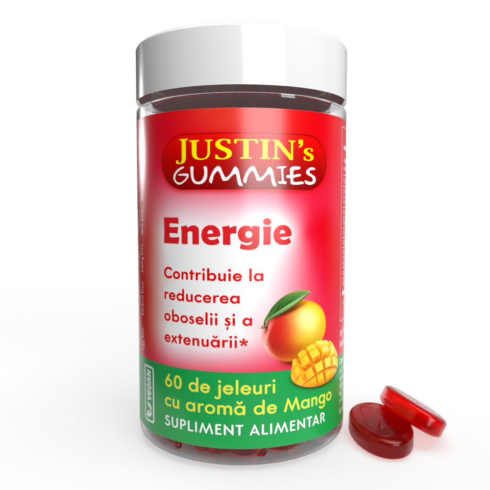 Jeleuri Energie Justins, 60 bucati, Justin Pharma