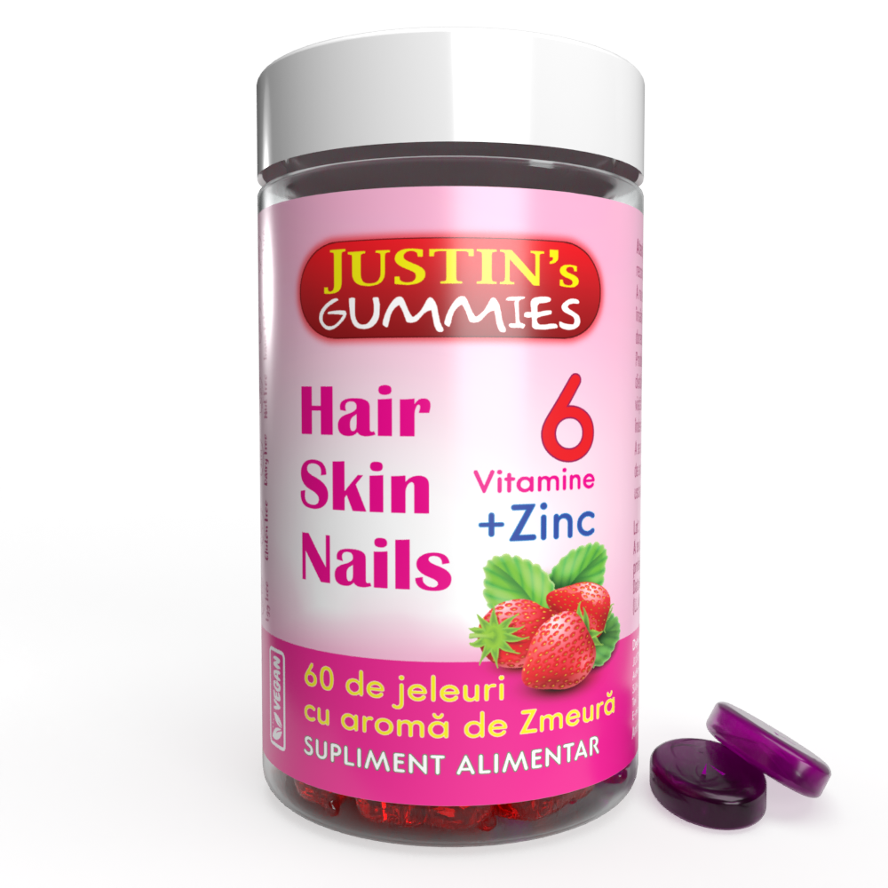 Hair Skin Nails Justins, 60 bucati, Justin Pharma