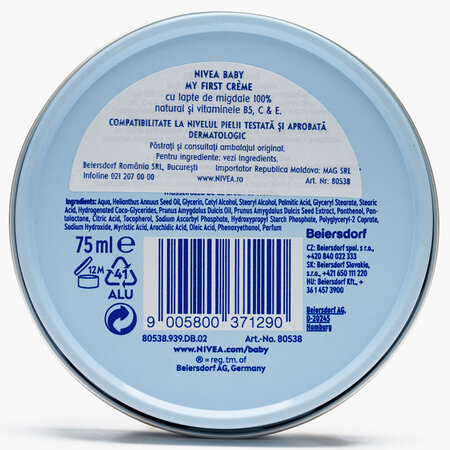 Crema pentru fata si corp My First Creme Baby, 75 ml, Nivea 621487