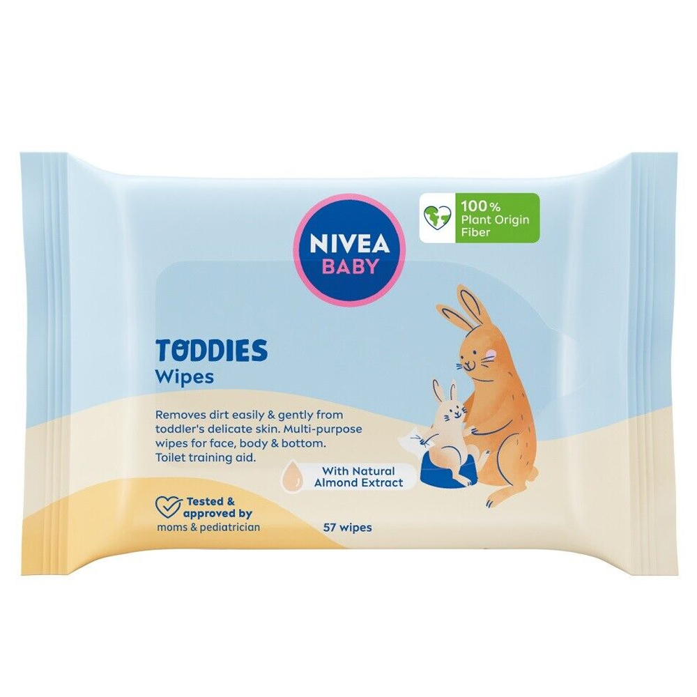 Servetele umede Toddies Baby, 57 bucati, Nivea