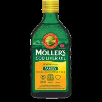Omega 3 ulei ficat de cod cu aroma de lamaie Family, 500 ml, Moller's