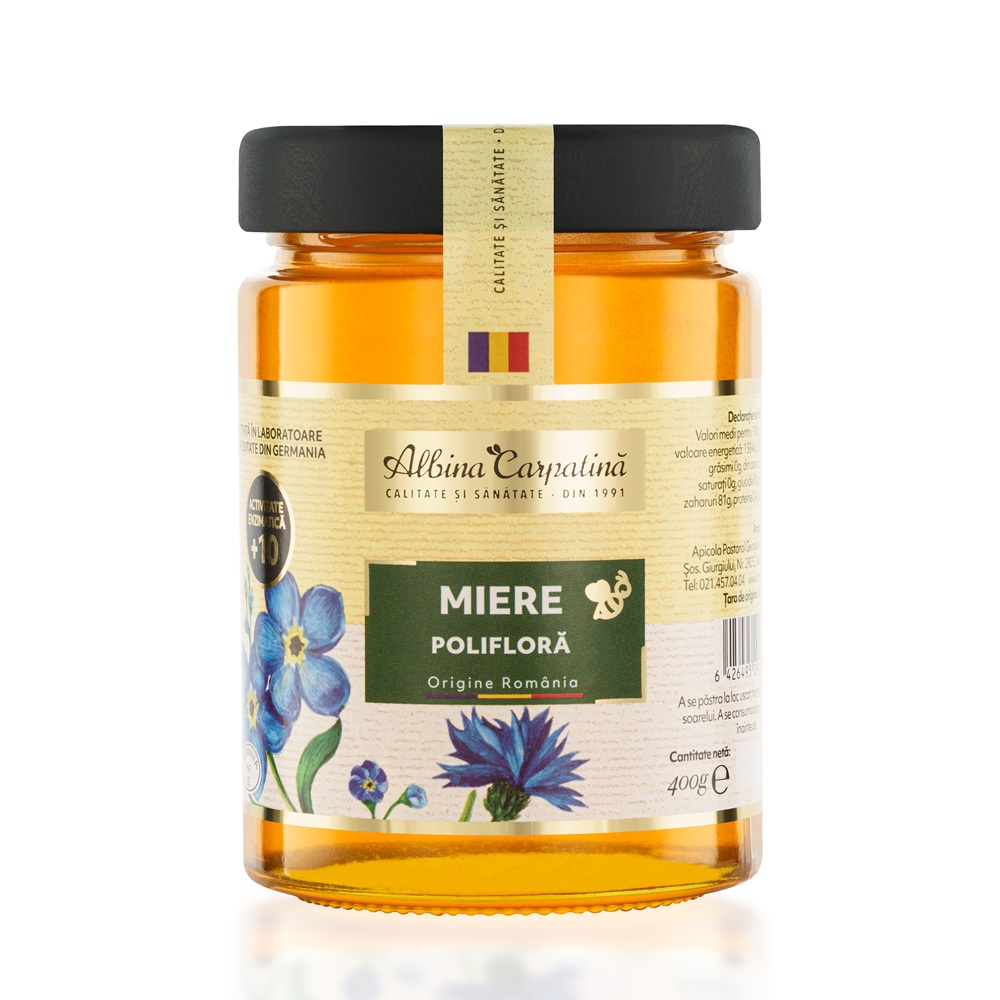 Miere poliflora, 400 g, Albina Carpatina