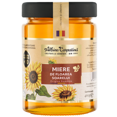 Miere de Floarea Soarelui, 400 g, Albina Carpatina