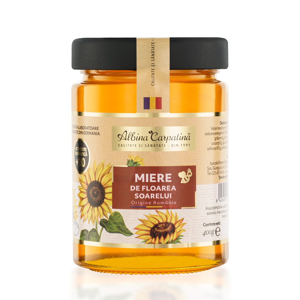 Miere de Floarea Soarelui, 400 g, Albina Carpatina