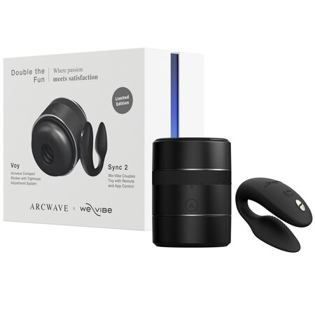 Pachet Strocker Voy Compact + Vibrator pentru cuplu Sync 2 Double the fun, 1 bucata, Arcwave x We-Vibe 621736