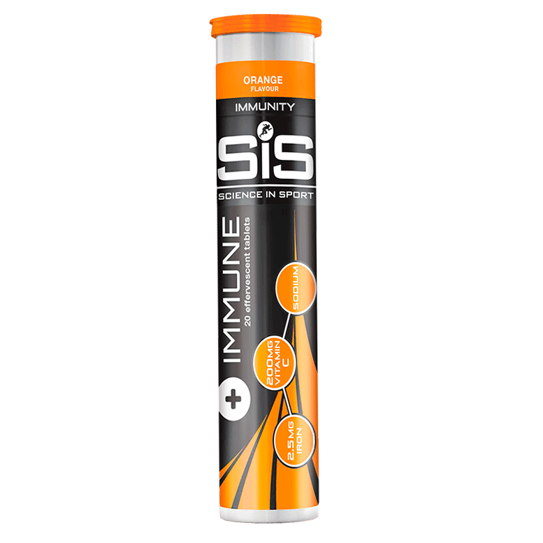 Tablete efervescente de hidratare cu vitamina C si fier Sis Immune, 20 tablete, Science In Sport