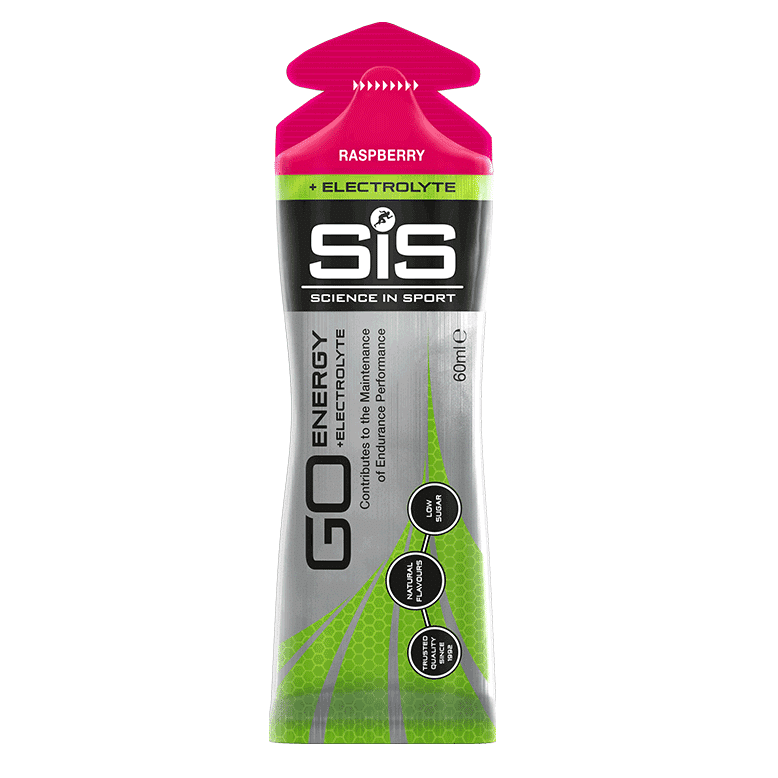 Gel energizant cu electroliti cu aroma de zmeura Sis Go Energy, 60 ml, Science In Sport