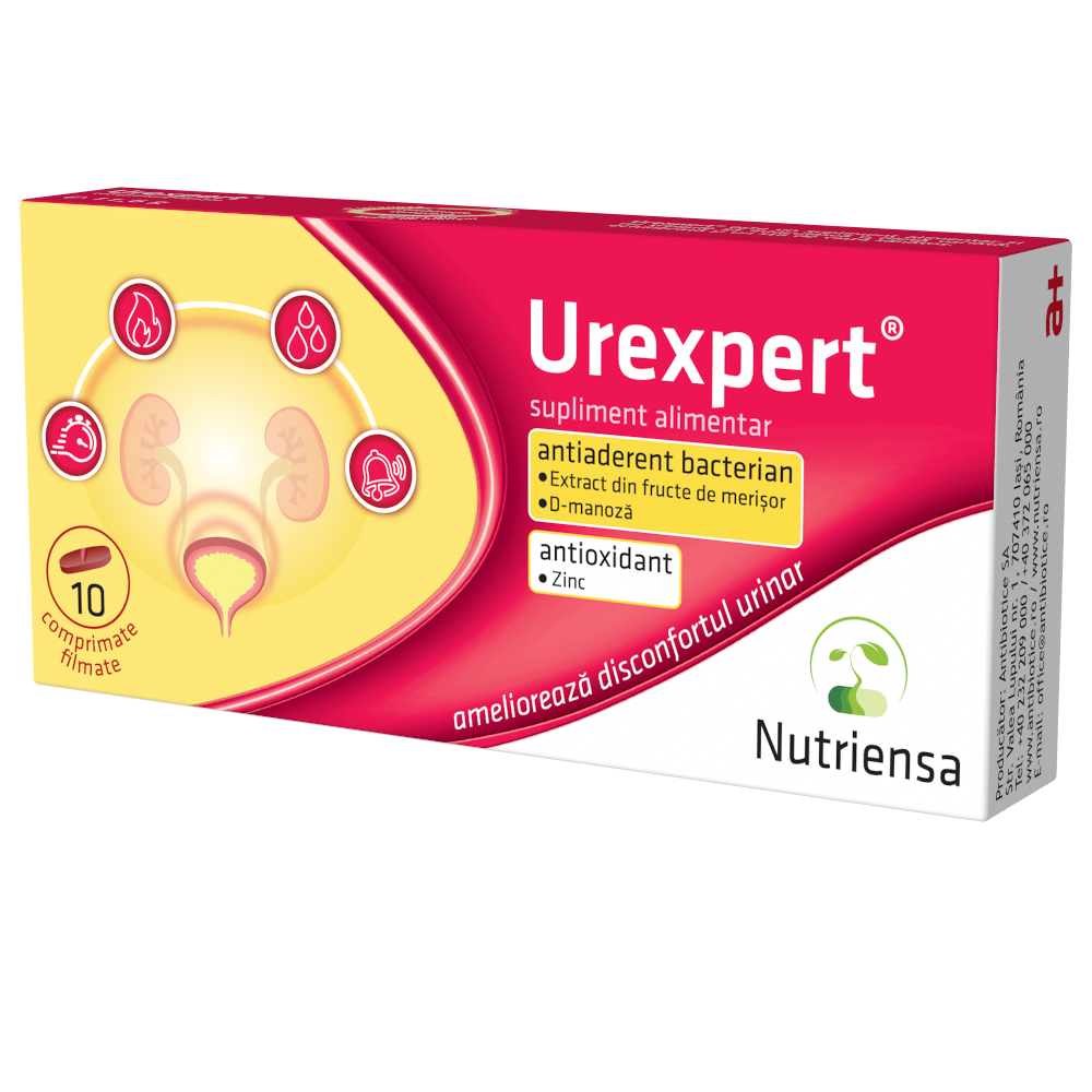 Urexpert, 10 comprimate filmate, Antibiotice SA