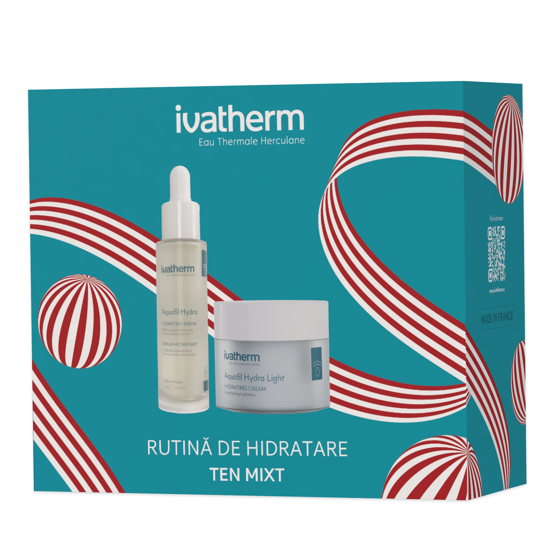 Pachet  Ser Aquafil Hydra 30ml + Crema Aquafil Hydra Light 50ml, Ivatherm