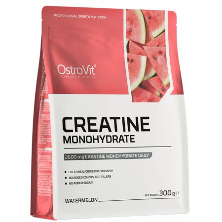 Creatina monohidrata cu aroma de pepene verde, 300 g, OstroVit 665103
