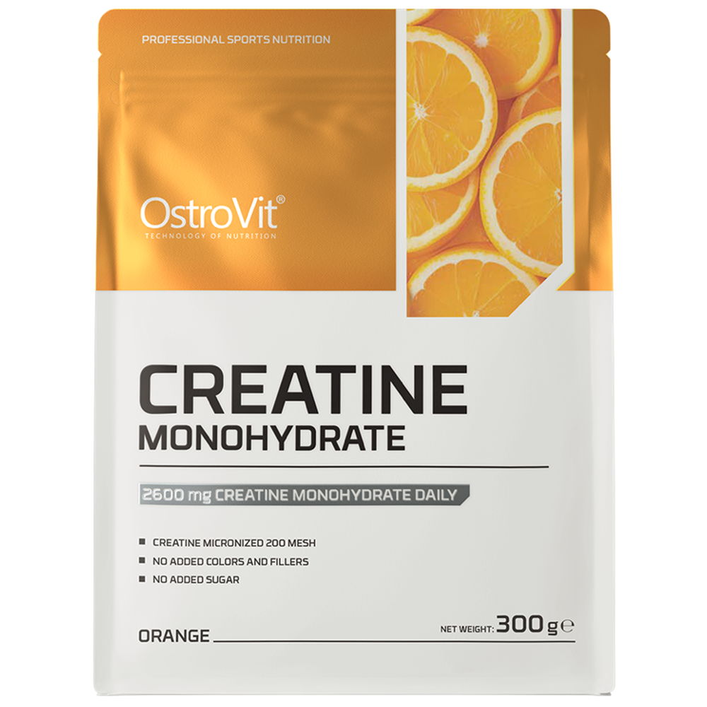 Creatina monohidrata cu aroma de portocale, 300 g, OstroVit