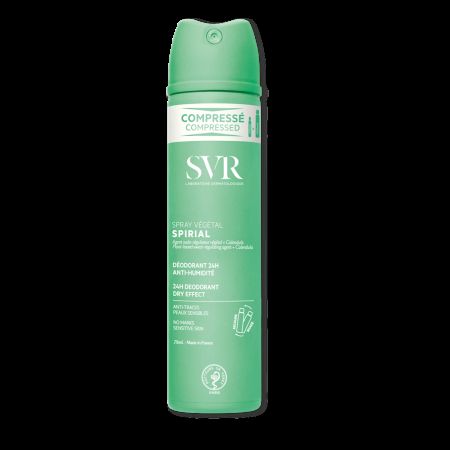 Spray vegetal antiperspirant Spirial, 75 ml, Svr