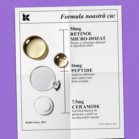 Serum antirid cu retinol Retinol Skin-Renewing Daily Micro-Dose Serum, 50 ml, Kiehl's 714296
