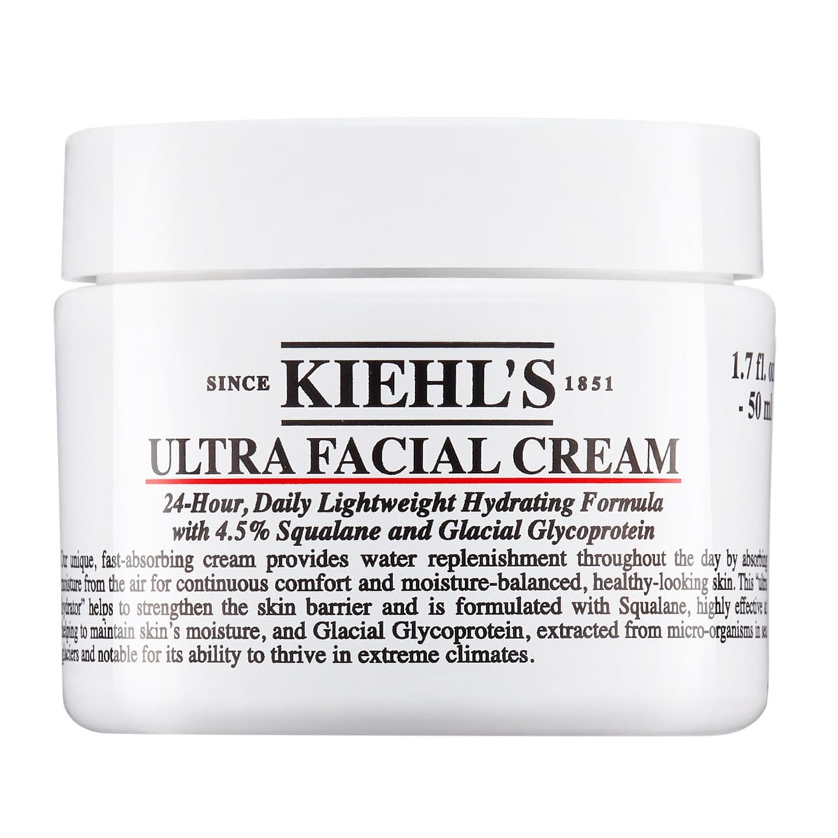 Crema hidratanta pentru toate tipurile de ten Ultra Facial Cream, 50 ml, Kiehl's
