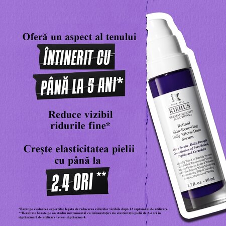 Serum antirid cu retinol Retinol Skin-Renewing Daily Micro-Dose Serum, 30 ml, Kiehl's 714300
