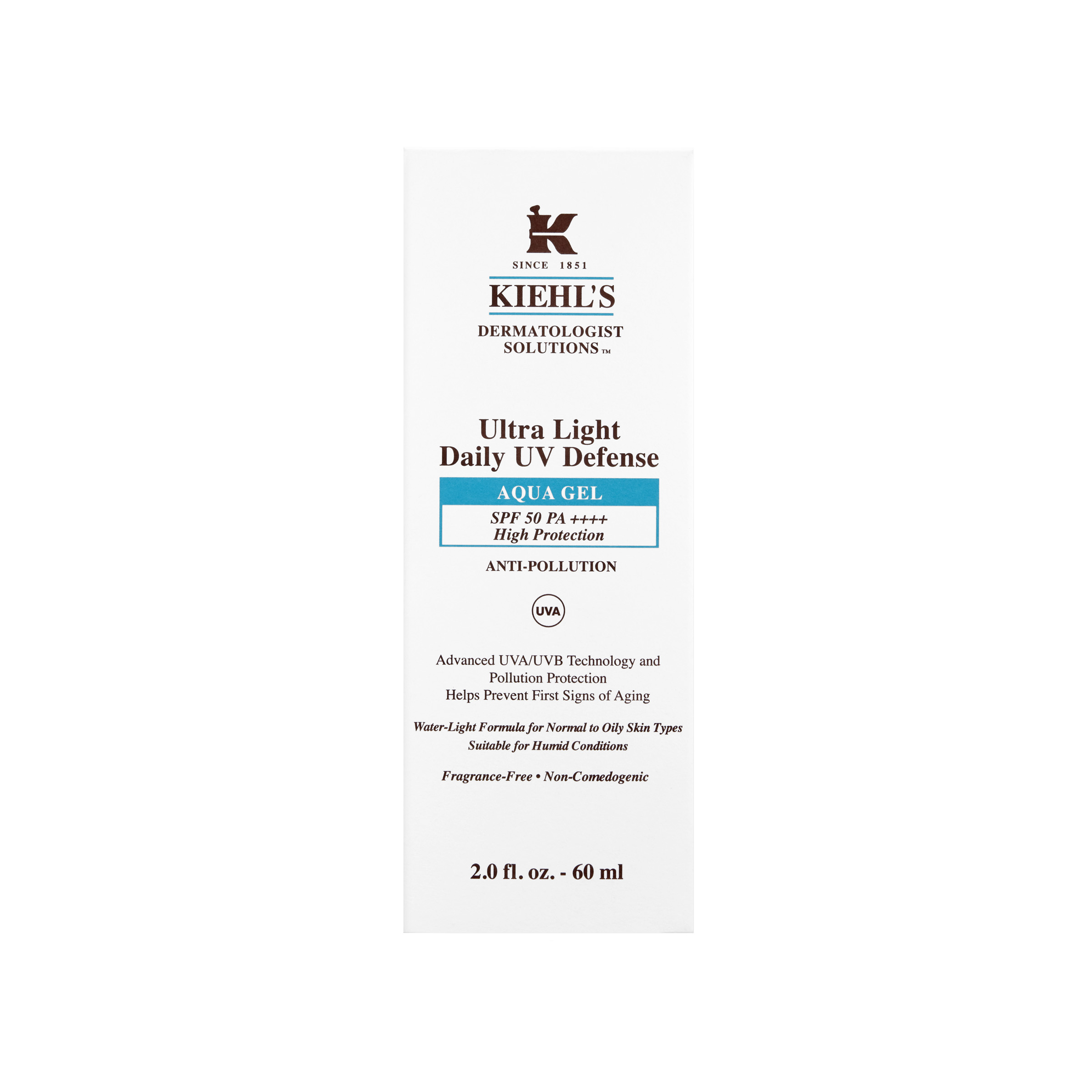 Lotiune gel cu formula lejera si SPF 50 PA ++++ Ultra Light Daily UV Defense, 60 ml,, Kiehl's