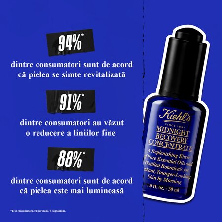Serum regenerant cu actiune pe timp de noapte Midnight Recovery, 30 ml, Kiehl's 714228