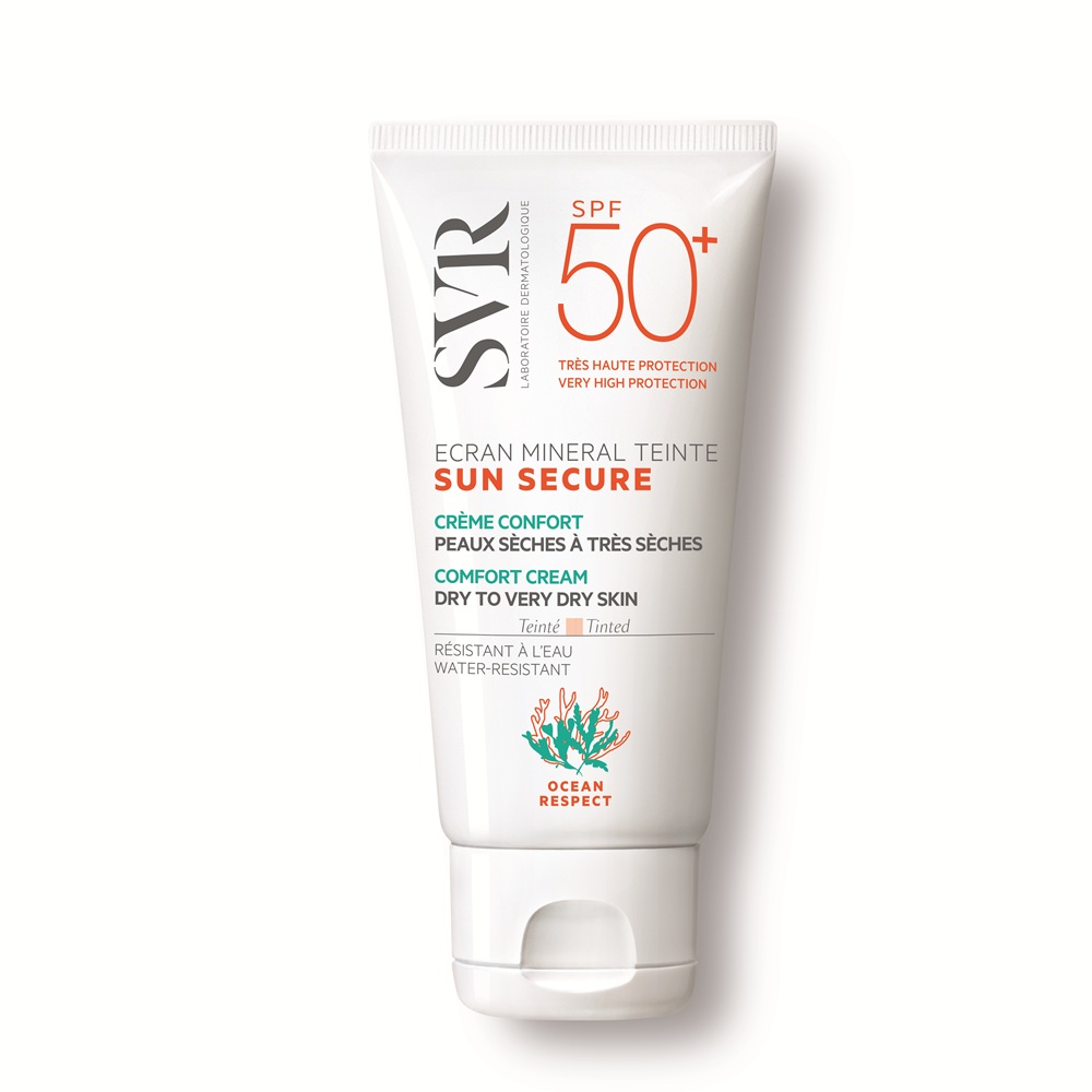  Crema nuantatoare pentru piele uscata si foarte uscata Sun Secure Ecran Mineral SPF 50+, 50 ml, SVR