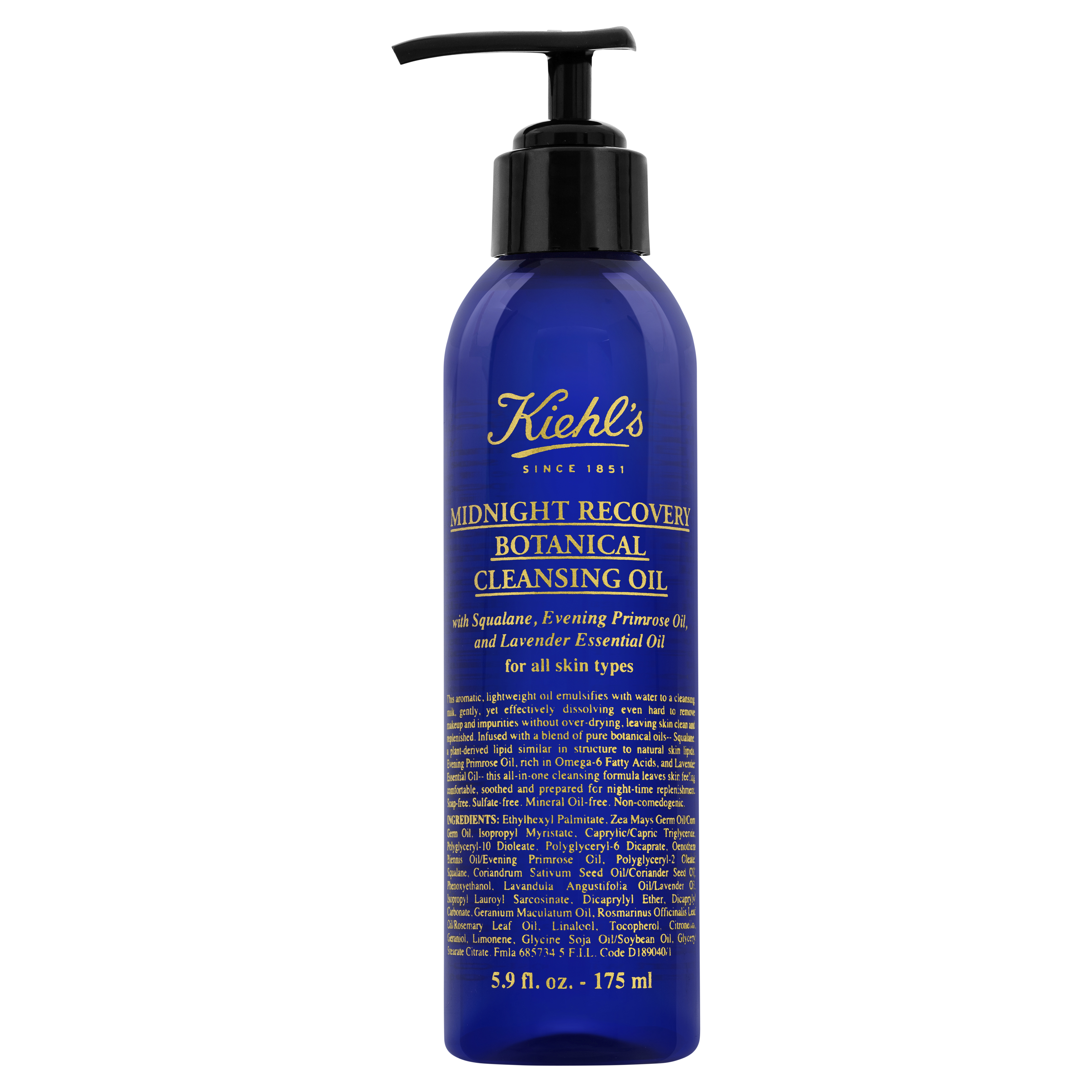 Ulei pentru curatare si demachiere, Botanical Cleansing Oil Midnight Recovery, 180 ml, Kiehl's