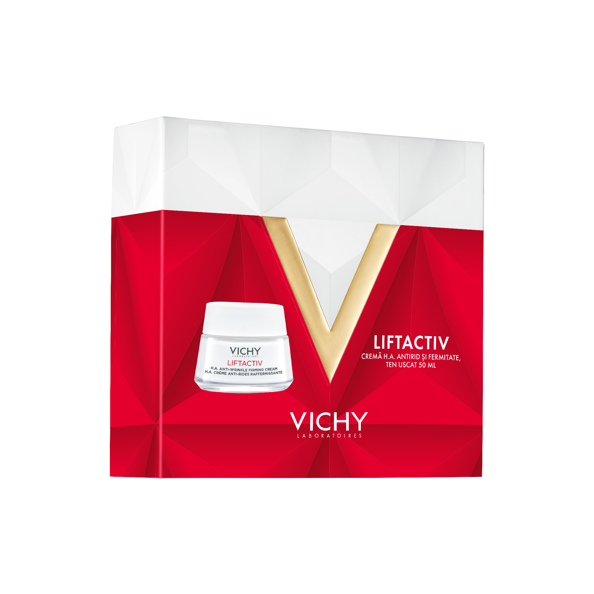 Crema de zi antirid si fermitate pentru ten uscat Liftactiv HA, 50 ml, Vichy