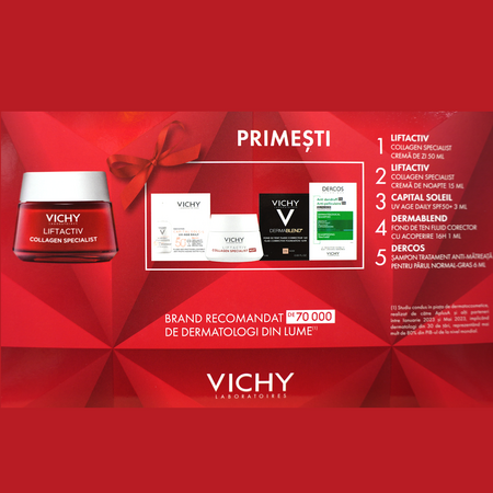 Pachet crema de zi Collagen Specialist Liftactiv Specialist, 50 ml, Vichy 624111