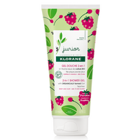 Gel 2 in 1 pentru par si corp cu parfum de zmeura, 200 ml, Klorane Junior