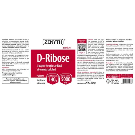 D-Ribose, 140g, Zenyth 700810