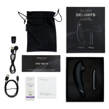 Pachet Silver Delights Collection Vibrator Premium 2, 1 bucata + Vibrator Tango, 1 bucata, Womanizer 623270