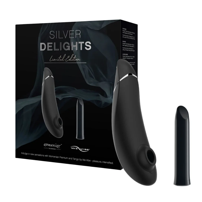 Pachet Silver Delights Collection Vibrator Premium 2, 1 bucata + Vibrator Tango, 1 bucata, Womanizer