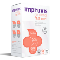 Impruvis Probiotic Fast Melt cu aroma de piersica, 10 plicuri, Impruvis