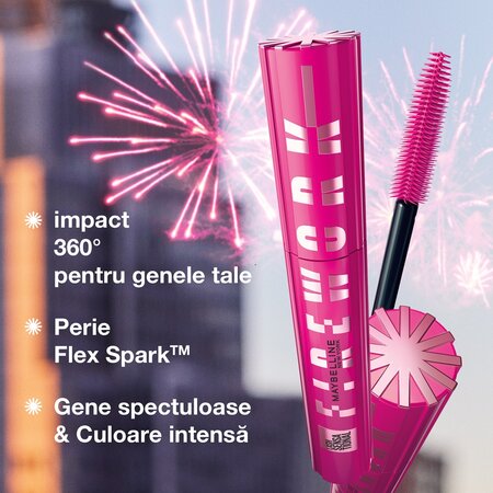 Pachet Apa micelara 3 in 1 pentru ten sensibil Skin Naturals, 400 ml, Garnier + Mascara Lash Sensational Firework, 10 ml, Maybelline 623080