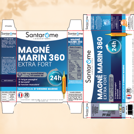 Magneziu marin Magne Marin 360 Extra Fort, 20 fiole, Santarome 749229