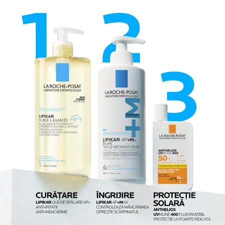 Ulei de spalare relipidant Lipikar AP+, 1 litru, La Roche-Posay 751005