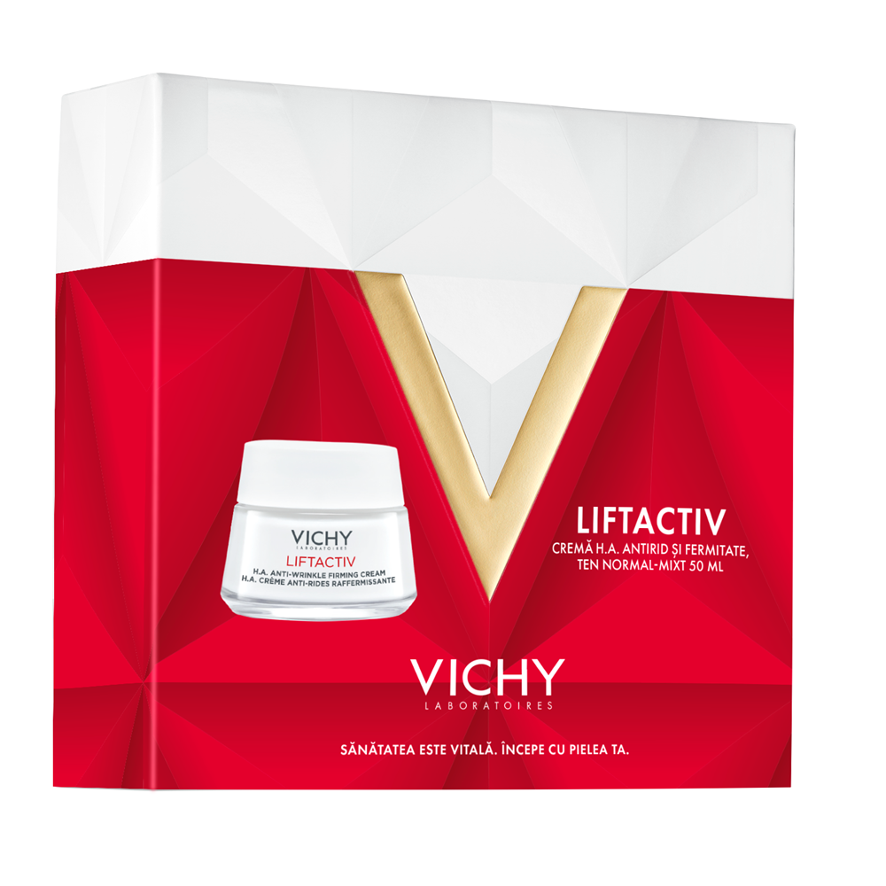 Pachet crema antirid si fermitate pentru ten normal-mixt Liftactiv, 50 ml, Vichy