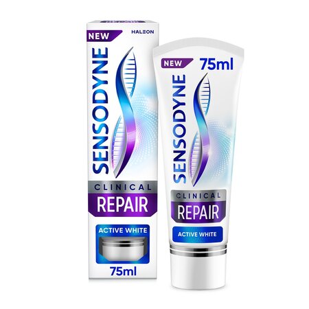 Pasta de dinti pentru sensibilitate dentara Clinical Repair Active White, 75 ml, Sensodyne 623380