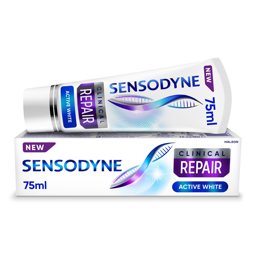 Pasta de dinti pentru sensibilitate dentara Clinical Repair Active White, 75 ml, Sensodyne