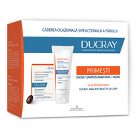 Pachet  Anacaps Reactiv 30 capsule +  Sampon fortifiant si revitalizant Anaphase 100 ml, Ducray