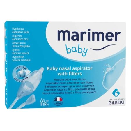 Aspirator nazal cu filtru Marimer Baby, 1 bucata, Gilbert