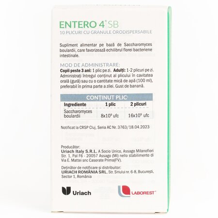 Entero 4 SB, 10 plicuri orodispensabile, Laborest 721286