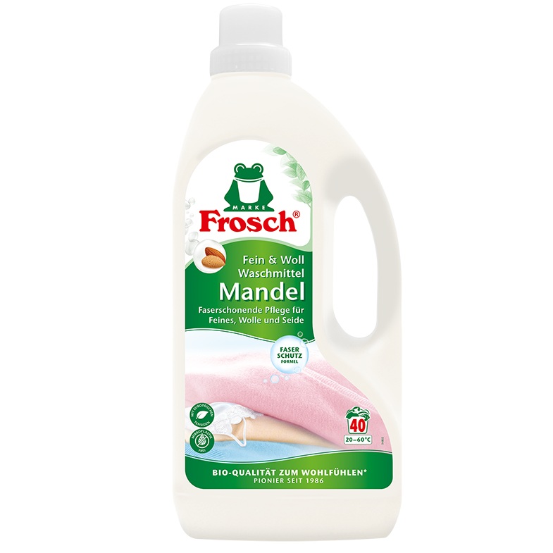 Detergent lichid pentru rufe fine si lana cu parfum de migdale, 1500 ml, Frosch