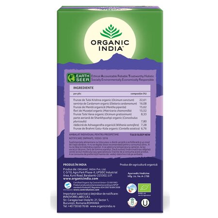 Ceai Tulsi Sleep, 25 plicuri, Organic India 624851