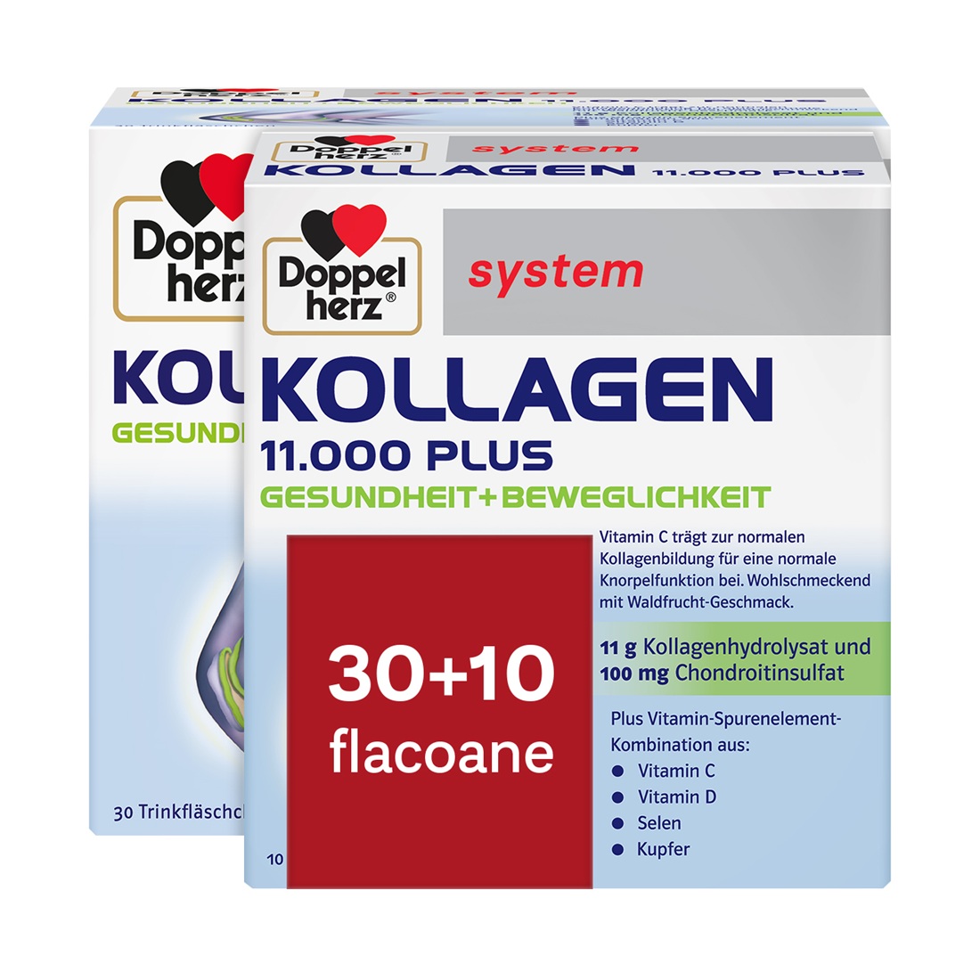 Kollagen 11.000 Plus, 30 + 10 flacoane, Doppelherz